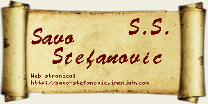 Savo Stefanović vizit kartica